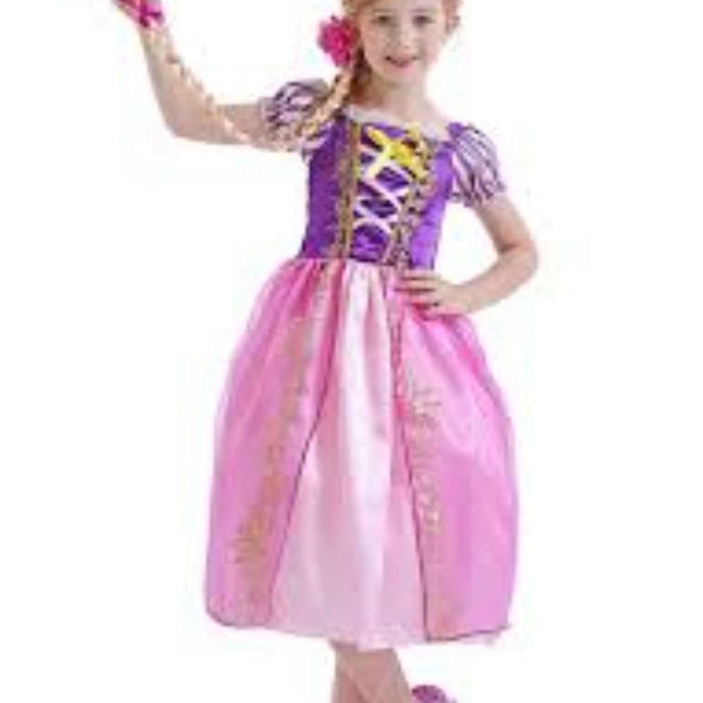 Dressy Daisy Princess Rapunzel Halloween Costume Dress Up Pretend Play Size 3 3T